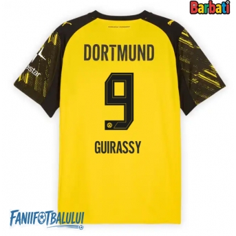 Borussia Dortmund Serhou Guirassy #9 Tricou Fotbal Replică 2025-26 Barbati Acasa